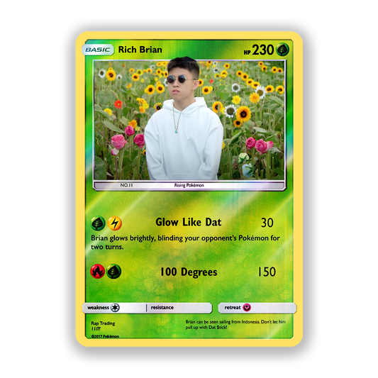 Rich Brian Holographic Pokémon Card