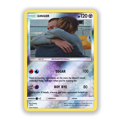 BROCKHAMPTON Ginger Pokémon Card