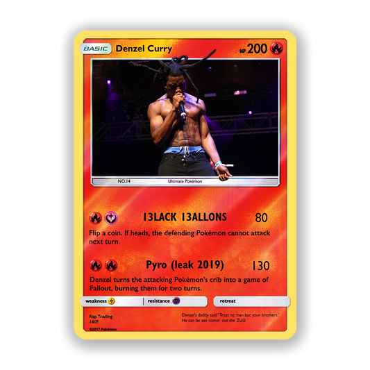 Denzel Curry Holographic Pokémon Card