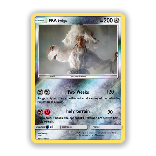 FKA Twigs Holographic Pokémon Card