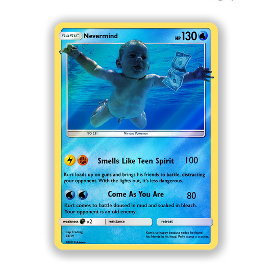 Nirvana Nevermind Pokémon Card