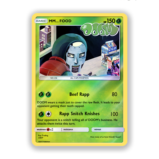 MF DOOM MM... FOOD Pokémon Card