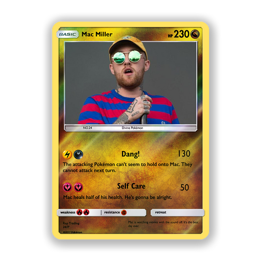 Mac Miller Holographic Pokémon Card