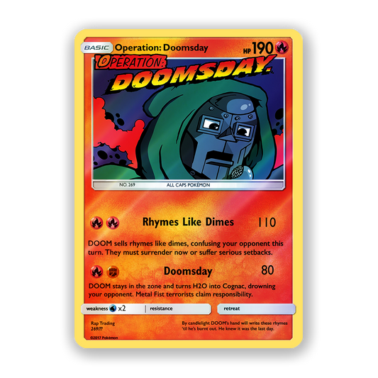 MF DOOM Operation: Doomsday Holographic Pokémon Card