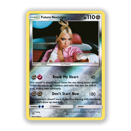 Dua Lipa Holographic Pokémon Card