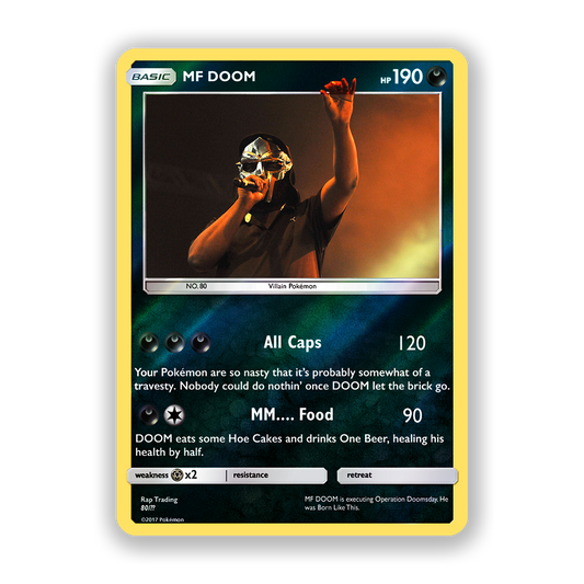 MF DOOM Holographic Pokémon Card