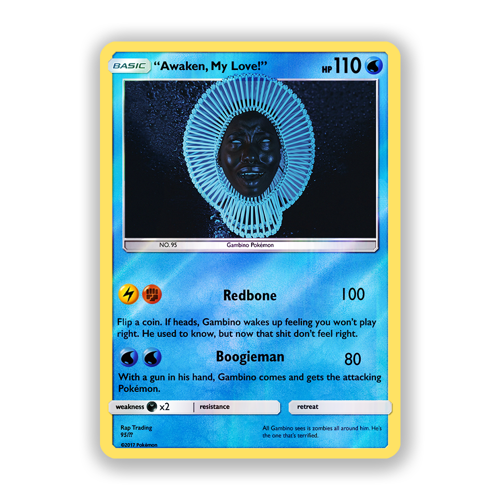 Childish Gambino Awaken My Love Holographic Pokémon Card